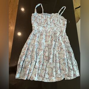 Altar'd State Blue Floral Smocked Dress